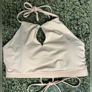 Athleta Light Pink/Peach Halter Bikini Top